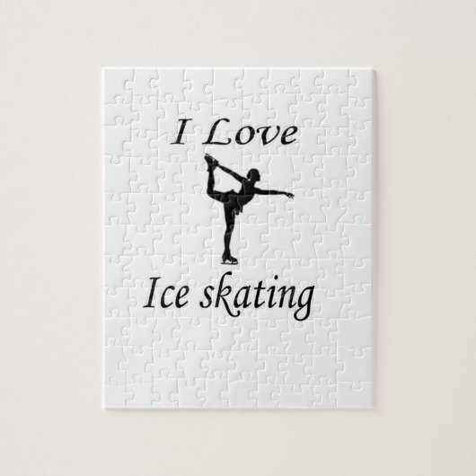 Ik hou van schaatsen legpuzzel (Verticaal)