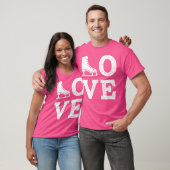 Ik hou van schaatsen met Kerstmis Grappig T-shirt (Unisex)