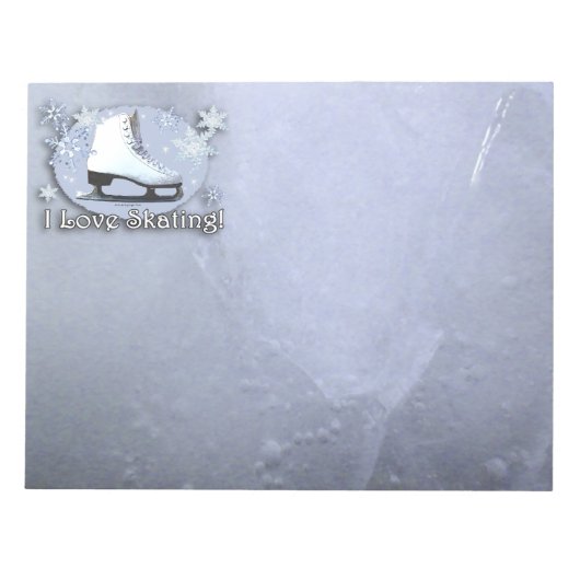 Ik hou van schaatsen notitieblok (Voorkant)