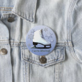 Ik hou van schaatsen ronde button 7,6 cm (In situ)