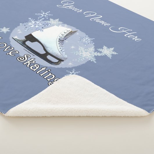 Ik hou van schaatsen! sherpa deken (3/4)