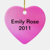 Ik hou van schaatsen, siervormig, roze hart keramisch ornament (Achterkant)