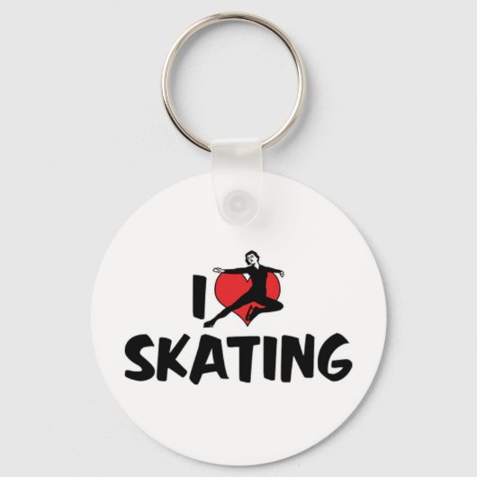 Ik Hou Van Schaatsen Sleutelhanger (Voorkant)