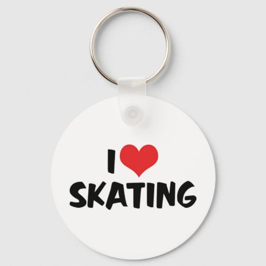 Ik Hou Van Schaatsen Sleutelhanger (Voorkant)
