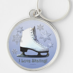 Ik hou van schaatsen sleutelhanger