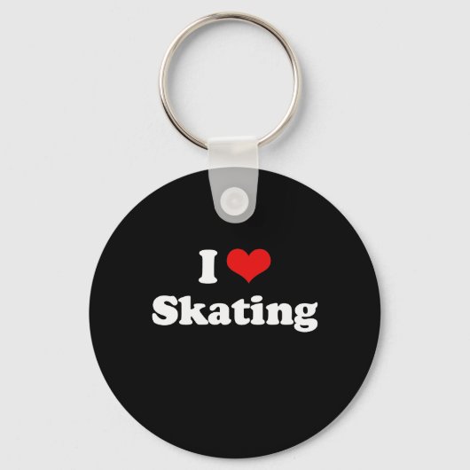 Ik Hou Van Schaatsen Tshirt Sleutelhanger (Voorkant)
