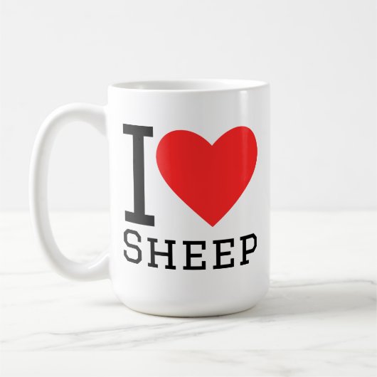 Ik hou van schapen  koffiemok (Links)