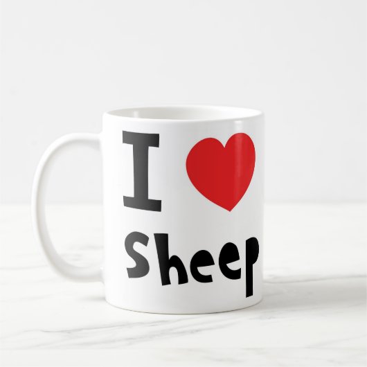 Ik hou van schapen koffiemok (Links)