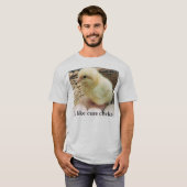"Ik hou van schattige kuikens" met afbeelding van T-shirt (Voorkant volledig)