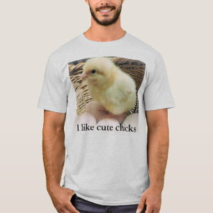 "Ik hou van schattige kuikens" met afbeelding van  T-shirt