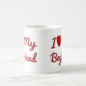 Ik hou van schattige rode tekst van mijn vriend koffiemok (Center)