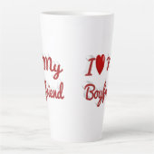 Ik hou van schattige rode tekst van mijn vriend latte mok (Voorkant)