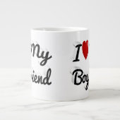 Ik hou van schattige zwarte tekst van mijn vriend grote koffiekop (Voorkant)