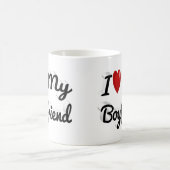 Ik hou van schattige zwarte tekst van mijn vriend koffiemok (Center)