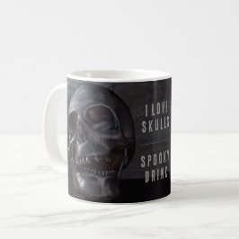 Ik hou van schedels. Spookachtige Drink. Glimlache Koffiemok