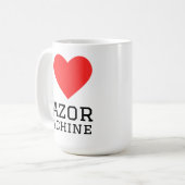 Ik hou van scheerapparaat koffiemok (Voorkant links)
