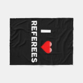 Ik hou van scheidsrechters fleece deken (Voorkant (Horizontaal))