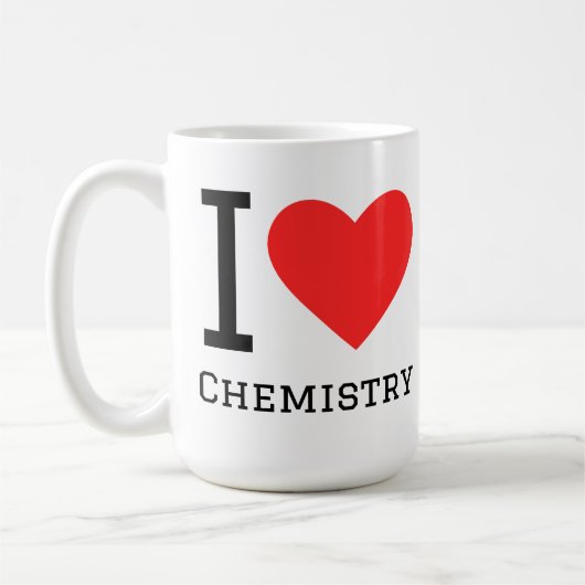 Ik hou van scheikunde koffiemok (Links)