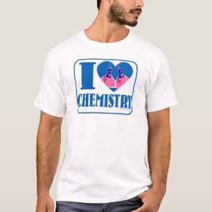 Ik hou van scheikunde Leuk scheikundig wetenschapp T-shirt