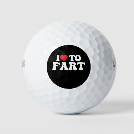 Ik hou van scheten Groovy Golfballen (Voorkant)