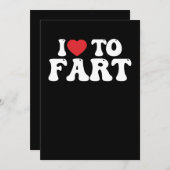 Ik hou van scheten Groovy Kaart (Voorkant / Achterkant)