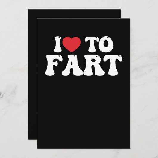 Ik hou van scheten Groovy Kaart (Voorkant / Achterkant)