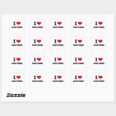 Ik hou van schilders vierkante sticker (Vel)