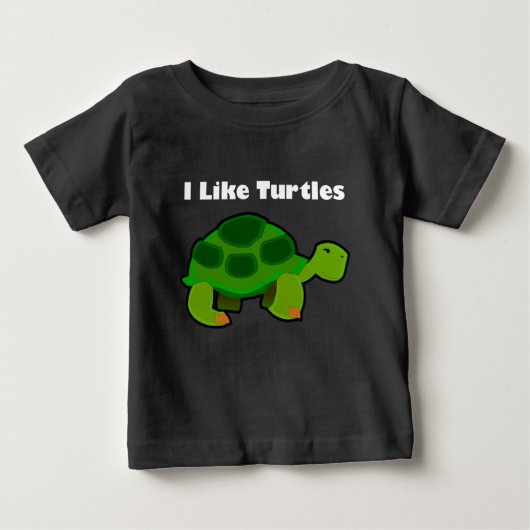 Ik hou van schildpadden - Baby Fine Jersey T-Shirt (Voorkant)