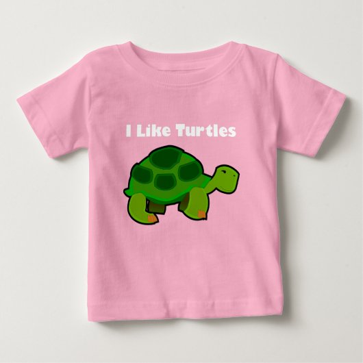 Ik hou van schildpadden - Baby Fine Jersey T-Shirt (Voorkant)