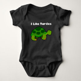 Ik hou van schildpadden - Baby Jersey Bodysuit