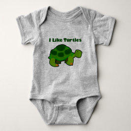Ik hou van schildpadden - Baby Jersey Bodysuit