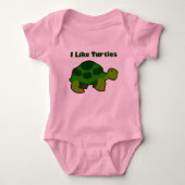 Ik hou van schildpadden - Baby Jersey Bodysuit (Voorkant)