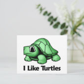 Ik hou van schildpadden briefkaart (Staand voorkant)