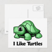 Ik hou van schildpadden briefkaart (Voorkant / Achterkant)