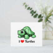 Ik hou van schildpadden briefkaart (Staand voorkant)