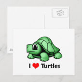 Ik hou van schildpadden briefkaart (Voorkant / Achterkant)