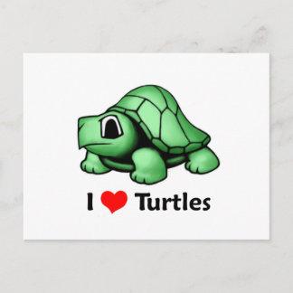 Ik hou van schildpadden briefkaart