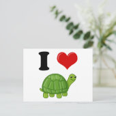 Ik hou van schildpadden briefkaart (Staand voorkant)