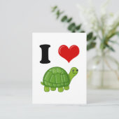 Ik hou van schildpadden briefkaart (Staand voorkant)