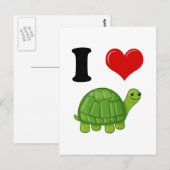 Ik hou van schildpadden briefkaart (Voorkant / Achterkant)
