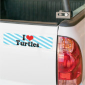 Ik hou van schildpadden bumpersticker (Op Truck)