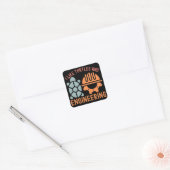 Ik hou van schildpadden en techniek vierkante sticker (Envelop)