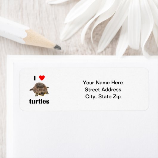 Ik hou van schildpadden etiket (Insitu)