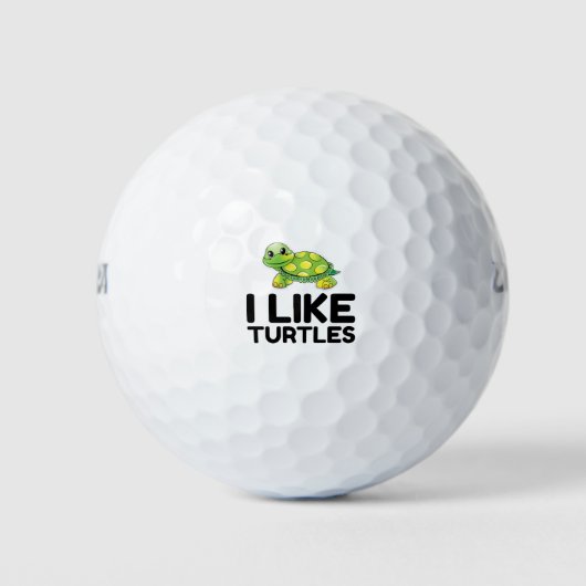 Ik hou van schildpadden golfballen (Voorkant)