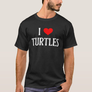 Ik hou van schildpadden Ik hart schildpadden Schil T-shirt