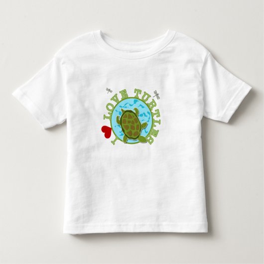 Ik hou van schildpadden  kinder shirts (Voorkant)