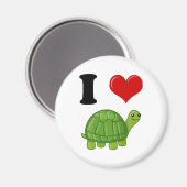 Ik hou van schildpadden magneet (Voorkant / Achterkant)