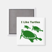 Ik hou van schildpadden magneet (Voorkant / Achterkant)