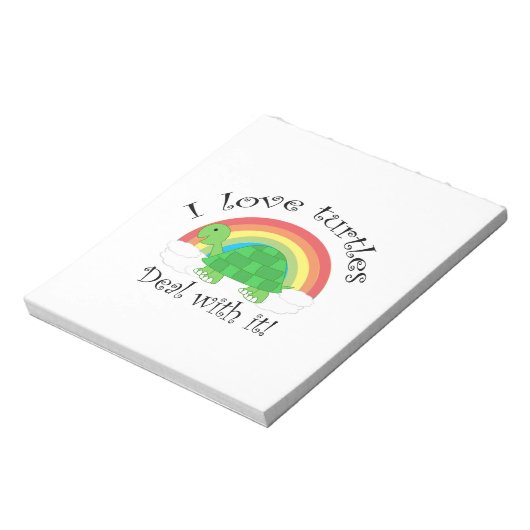 Ik hou van schildpadden. notitieblok (Linkerzijde)