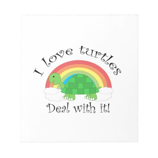 Ik hou van schildpadden. notitieblok (Voorkant)